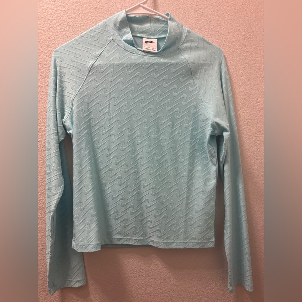 Nike Aqua Wave Pattern Long Sleeve Shirt
